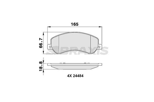 Fren Disk Balata Ön Ford Transit Kombi (TT9)(2006->)  BRAXIS AB0070