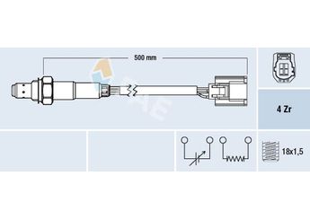 Oksijen (Lambda) Sensörü  FAE 77503  LF6618861C LF66-18-861C