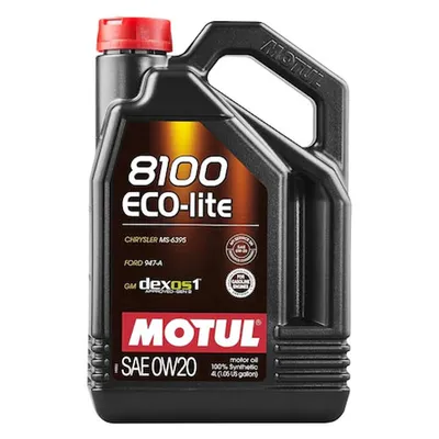 Motor Yağı Tam Sentetik 8100 Eco-Lıte (4 Lt) 0W20  MOTUL 108535