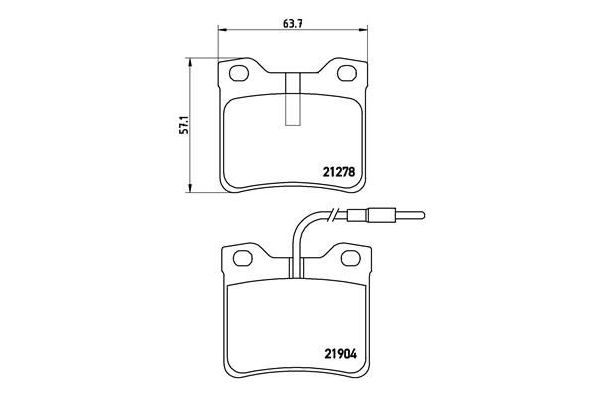 Fren Disk Balata Arka Peugeot 605 (08.1989->)  BREMBO P 50 030