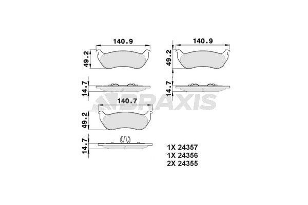 Fren Disk Balata Arka Jeep Cherokee (KJ)(2002->)  BRAXIS AA0355