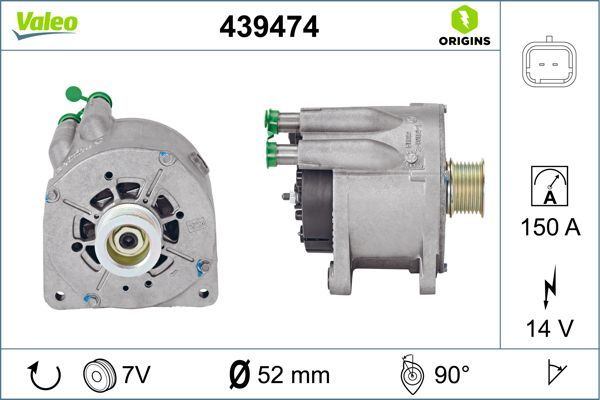 Alternatör  Renault Espace IV (JK0)(01.2002->)  VALEO 439474