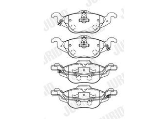 Fren Disk Balata Ön JURID 571968J  1605034 90544025 9195144 93171035 1605000 1605070 1605091 1605121 1605959 90 544 025 9195607 93184519 93188726 93175456
