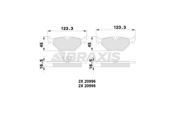 Fren Disk Balata Arka BMW Z4 Serisi Coupe (E86)(2006->)  BRAXIS AB0249