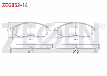 Fren Disk Balata Ön ZEGEN ZEG852-14   AY040NS058 AY040NS079 AY040NS091 410600V790 41060-0V790 41060CC090 41060-CC090 41060CC093 41060-CC093 41060EB325 41060-EB325 AY040-NS058 AY040-NS079 AY040-NS091 AY040NS098 AY040-NS098 AY040NS122 AY040-NS122 AY040NS147 AY040-NS147 AY040NS176 AY040-NS176 D10601BN0A D1060-1BN0A D10601MF0A D1060-1MF0A D10605X00A D1060-5X00A D1060EB305 D1060-EB305 D1060EG51A D1060-EG51A D1061EG51A D1061-EG51A DA060EB325 DA060-EB325 MQ706233 MQ 706 233 MQ710558 MQ 710 558 MQ712159 MQ 712 159 MQ7211169 MQ 7211 169 410600023R 41 06 000 23R 410603072R 41 06 030 72R 8660000772 86 60 000 772 8660004539 86 60 004 539