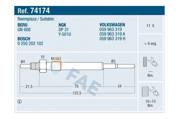 Isıtma Bujisi  Audi A6 Sedan (4B2)(06.2001->)  NGK 4187