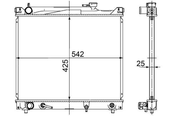 Su Radyatörü  Audi 80/90 4 Kapı (893)(08.1986->)  MAHLE CR 754 000S
