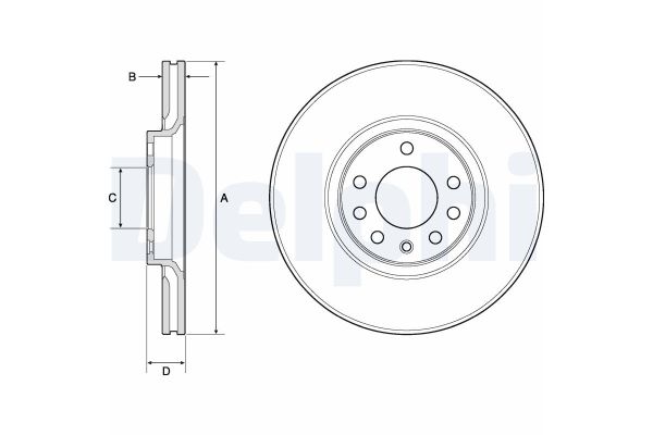 Fren Disk Ayna Ön Sağ ve Sol Saab 9-5 4 Kapı (2001->)  DELPHI BG3770
