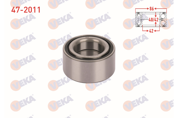 Teker Rulmanı Ön Sağ veya Sol VEKA 47-2011