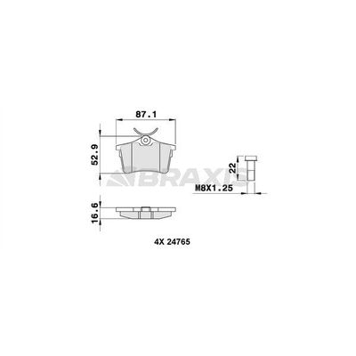 Fren Disk Balata Arka BRAXIS AA0088