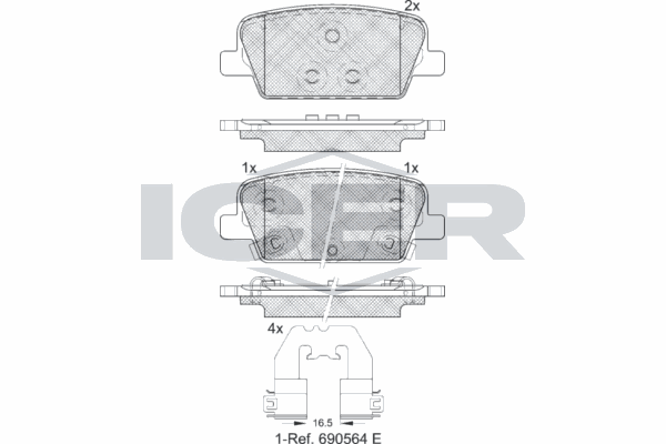 Fren Disk Balata Arka Hyundai Santa Fe (TM)(2018->)  ZEGEN ZEG1955-00