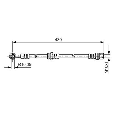 Fren Hortumu Ön Sağ Daewoo Nubira Limousine (2003->)  BOSCH 1 987 481 384