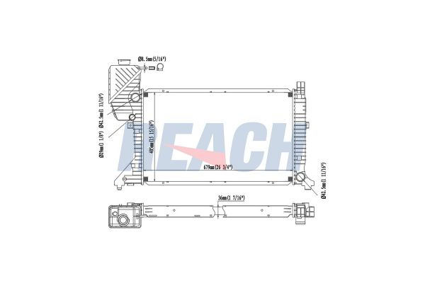 Su Radyatörü  BEHR 8MK 376 722-261