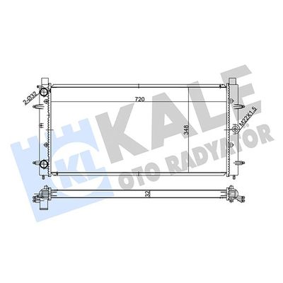 Su Radyatörü  Volkswagen T4 Transporter Kamyonet Çift Kabin Syncro (08.1992->2003)  KALE 347535