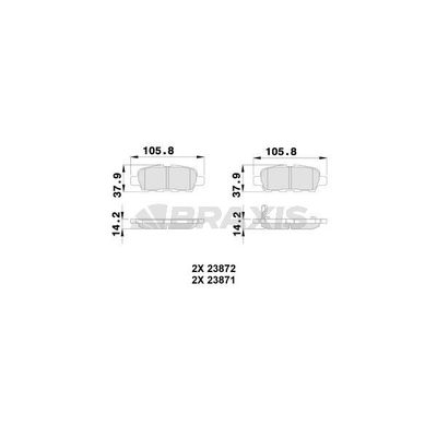 Fren Disk Balata Arka Nissan X-Trail (T30)(06.2001->)  BRAXIS AB0225