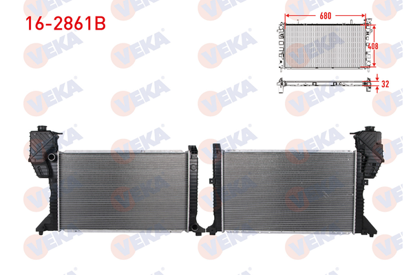 Su Radyatörü  Mercedes Sprinter Kombi (901-903)(1994->)  VEKA 16-2861B