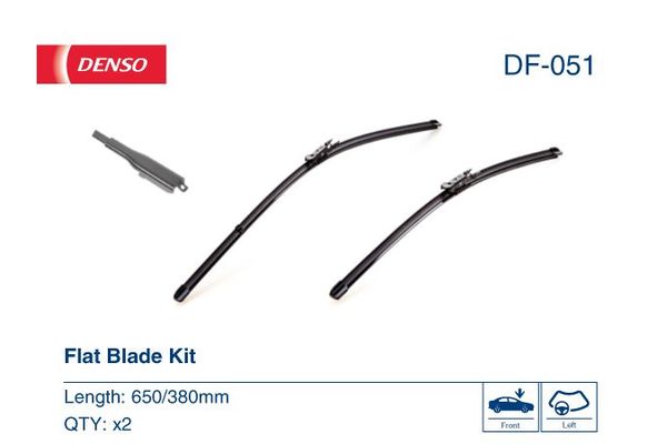 Silecek Süpürgesi Ön  650/380 mm - 26/15 inç Chevrolet Aveo Sedan (2011->)  DENSO DF-051