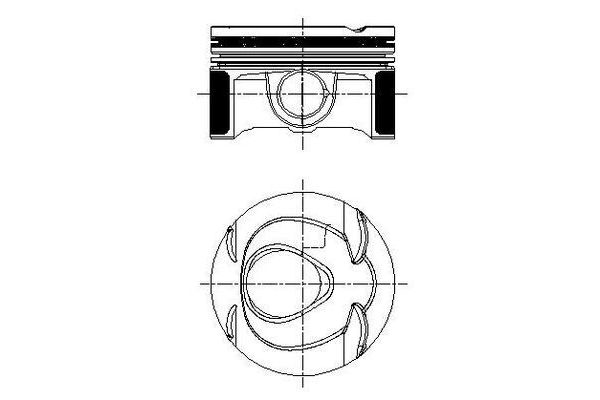 Piston (82.00MM-STD)   MAHLE 001 PI 00163 000