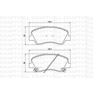 Fren Disk Balata Ön Kia Rio (UB)(2011->)  KRAFTVOLL 07010090