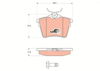 Fren Disk Balata Arka TRW GDB1596  425491 425326 1617264780 425404 4254 04 E172240 E 172 240 425421 4254 21 4254 91 4253 26 425279 4252 79