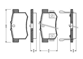 Fren Disk Balata Arka BOSCH 0 986 TB2 180  6430S2A000 06430S2A000 43022SDMA00 43022-SDM-A00 43022SED000 43022-SED-000 43022SEDE50 43022-SED-E50 43022SV4A20 43022-SV4-A20 43022SV4G20 43022-SV4-G20 43022SV4G21 43022-SV4-G21 43022SV4G22 43022-SV4-G22 43022SX0A50 43022-SX0-A50 43022TR0A00 43022-TR0-A00 GBP90331AF GBP 90331 AF
