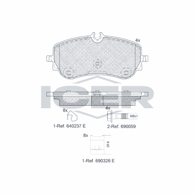 Fren Disk Balata Arka OTOZONE FDA7012-R1