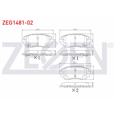 Fren Disk Balata Ön Kia Picanto (TA)(2011->)  ZEGEN ZEG1481-02