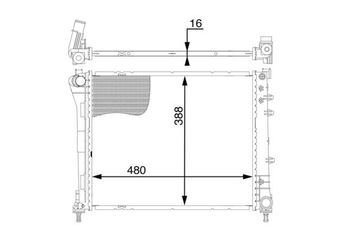 Su Radyatörü  MAHLE CR 2004 000S  4416965 8200465488 93857125 51892706 0000051892706 51939066 0000051939066