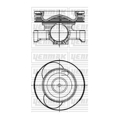 Piston (76.00MM-STD)  Dacia Dokker (11.2012->)  YENMAK 31-30007-STD