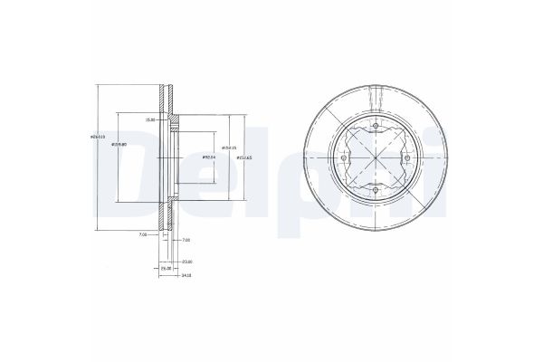 Fren Disk Ayna Ön Sağ ve Sol Honda Accord (CB/CC)(10.1989->)  DELPHI BG2798