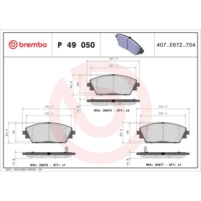 Fren Disk Balata Ön BREMBO P 49 050