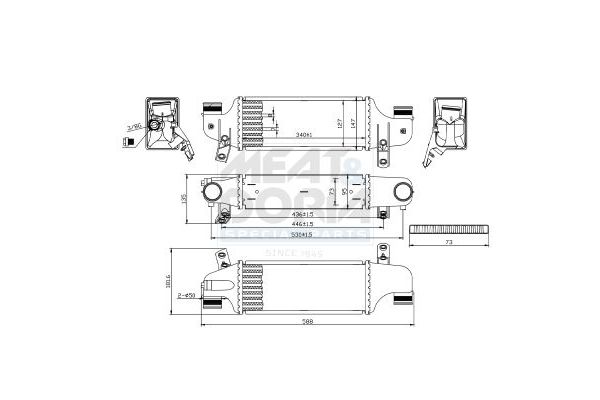 Turbo Radyatörü  Ford Fiesta Courier (DX)(2000->)  ORİS IFR004073