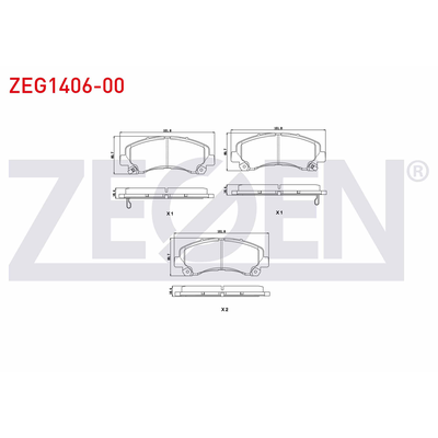 Fren Disk Balata Ön Isuzu D-Max (2017->)  ZEGEN ZEG1406-00