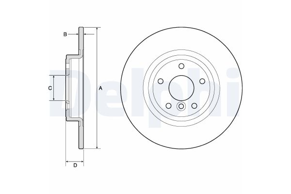 Fren Disk Ayna Arka Sağ ve Sol Jaguar XF (04.2015->)  DELPHI BG4766C