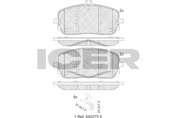 Fren Disk Balata Arka Peugeot 406 (S1/S2)(08.1995->)  PSA ORJINAL 4252.08