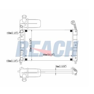 Su Radyatörü  Fiat Egea (160)(1988->)  MGA 80575