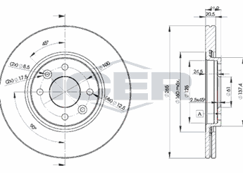 Fren Disk Ayna Ön Sağ ve Sol MGA 50148  7701467955 7700764193 77 00 764 193 7701204955 77 01 204 955 77 01 467 955