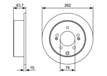 Fren Disk Ayna Arka Sağ ve Sol BOSCH 0 986 479 W12  584110Q300 584112K300 584112K350 58411 0Q300 58411 2K300 58411 2K350