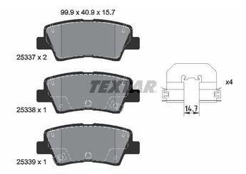 Fren Disk Balata Arka TEXTAR 2533703  58302F2A30 58302B4A35 58302B4A30 58302H5A00 58302K7A00 58302A6A31 58302G7A30 58302Q0A35 58302C8A30 58302A6A30 58302G4A50 58302Q0A60 58302A4B60 58302K0A00 58302G2A50 58302Q6A00 58302K0A50 58302K0A10 58302B2A10 58302H9A10