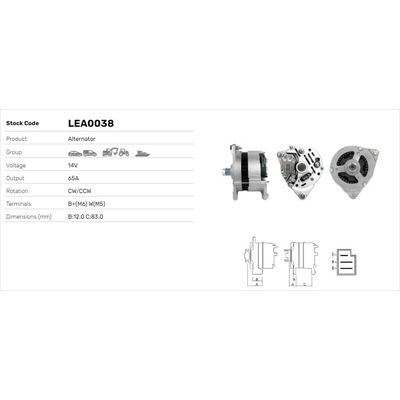 Alternatör  LUCAS ELEKTRIK LEA0038