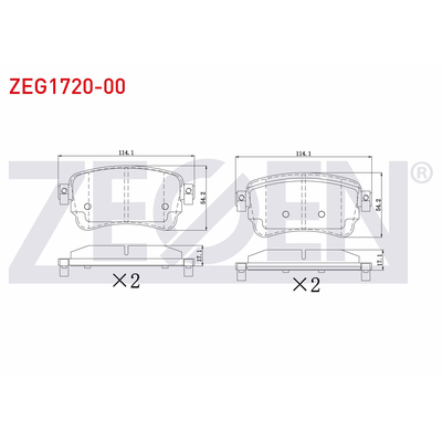 Fren Disk Balata Arka Opel Zafira Life (2019->)  ZEGEN ZEG1720-00