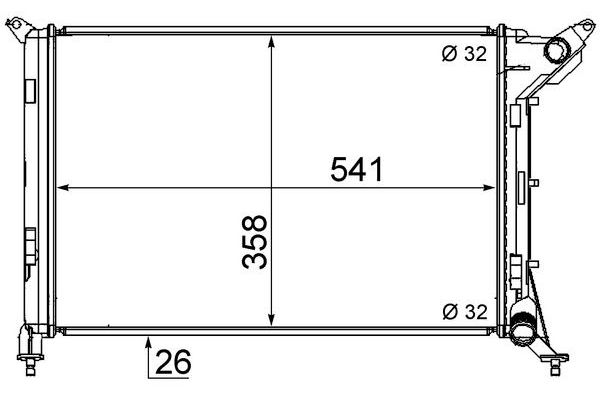 Su Radyatörü  MINI Cabrio (R52)(2004->)  MAHLE CR 1470 000S