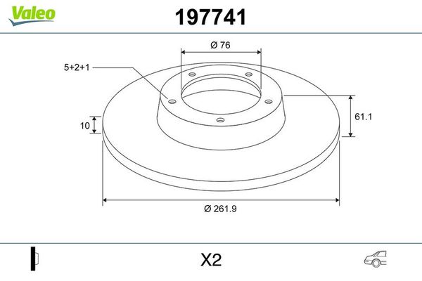 Fren Disk Ayna Arka Sağ ve Sol Kia Magentis (MG)(2006->)  VALEO 197741