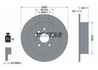 Fren Disk Ayna Arka Sağ ve Sol EUROREPAR 1622807180  1622807180 4243142040 4243142041 720060009 S3502110