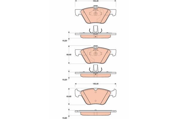 Fren Disk Balata Ön Mercedes S -Serisi 4 Kapı (BM 220)(07.1998->)  TRW GDB1815