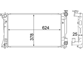 Su Radyatörü  MAHLE CR 1530 000S  8E0121251D 164000H180 164000H181