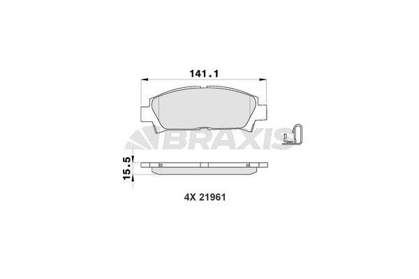 Fren Disk Balata Ön Toyota Carina (T19)(1992->)  BRAXIS AB0191