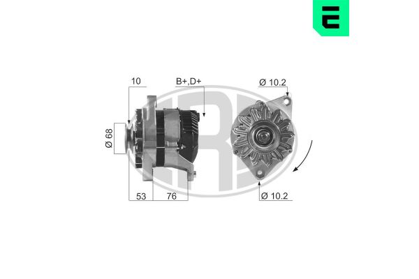 Alternatör  Fiat 126 (126)(1977->)  ERA 210214A