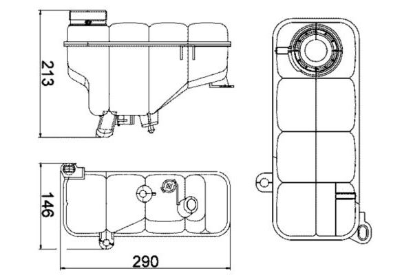 Radyatör Yedek Su Deposu  Mercedes CLK Coupe (BM 208)(03.1997->)  MAHLE CRT 5 000S