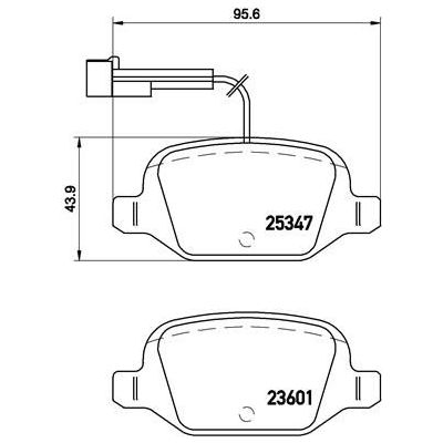 Fren Disk Balata Arka Abarth 500 (150)(2008->)  BREMBO P 23 146